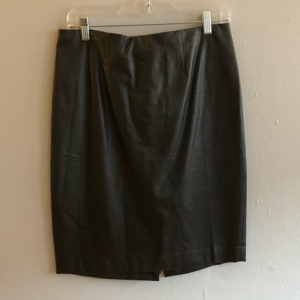 Vegan leather pencil skirt